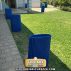 Protezione in gomma morbida antiurto per tubi di aerazione nel giardino scolastico