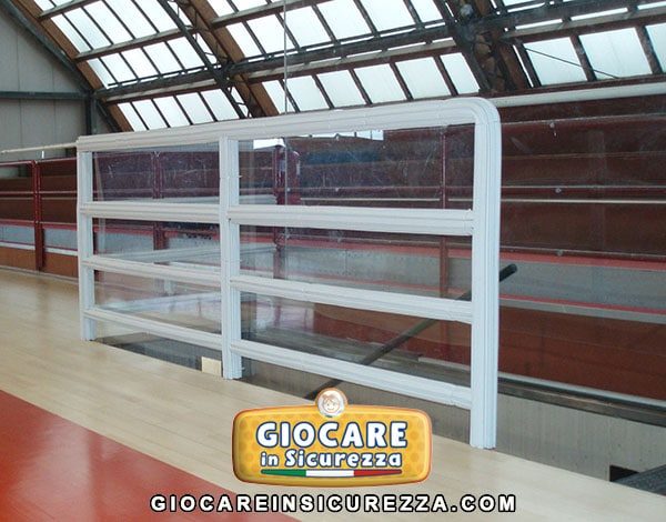 Balaustra in policarbonato oppure plexiglass trasparente