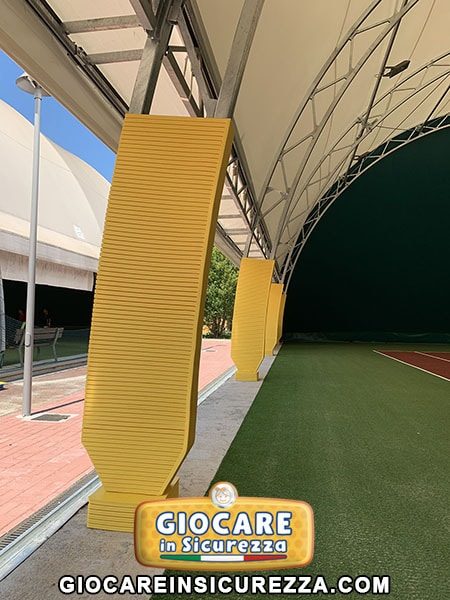 Coperture di protezione in gomma per impianti sportivi