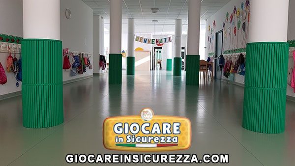 Protezioni antitrauma per pilastri e colonne di calcestruzzo